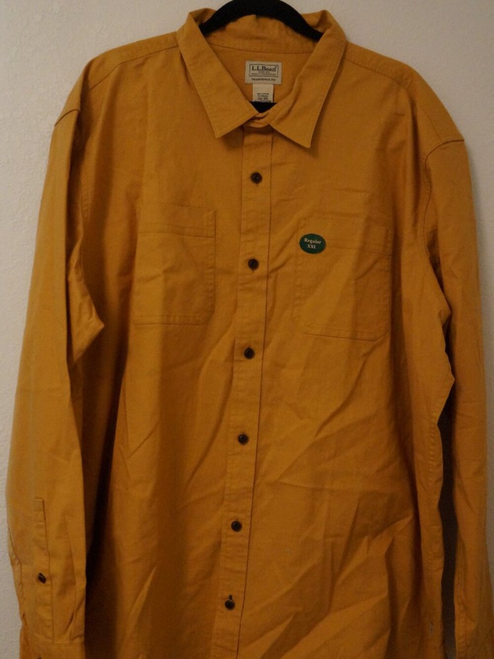 LL Bean XXL Orange Cargo Long Sleeve Top #004